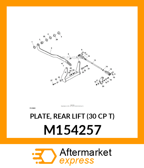 PLATE, REAR LIFT (30 CP T) M154257