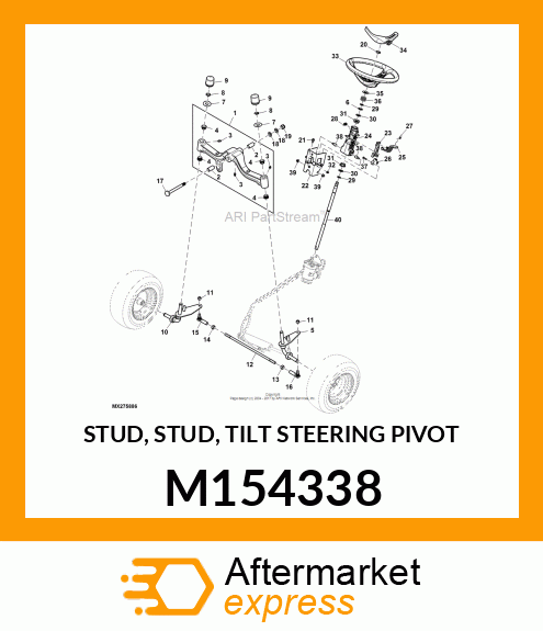 STUD, STUD, TILT STEERING PIVOT M154338