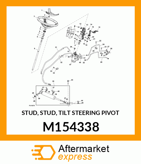 STUD, STUD, TILT STEERING PIVOT M154338