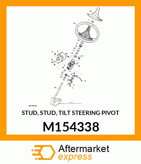 STUD, STUD, TILT STEERING PIVOT M154338