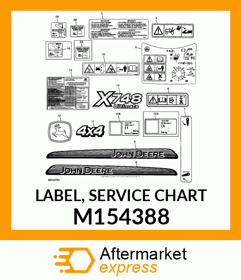 LABEL, SERVICE CHART M154388