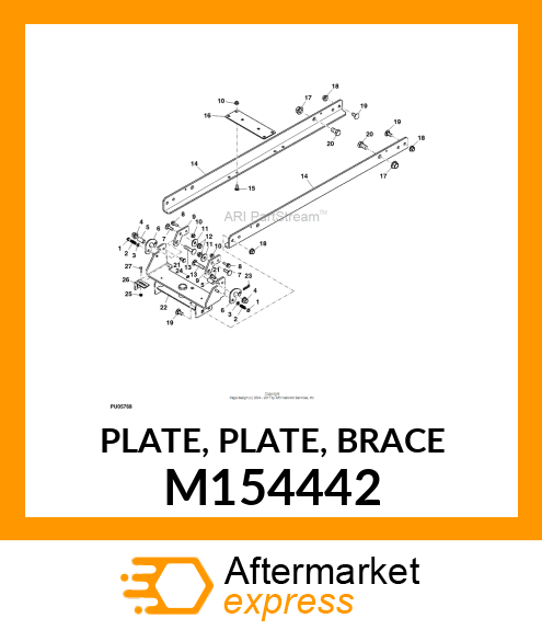 PLATE, PLATE, BRACE M154442