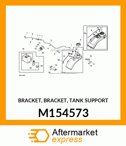 BRACKET, BRACKET, TANK SUPPORT M154573