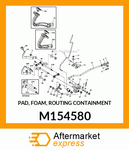 PAD, FOAM, ROUTING CONTAINMENT M154580