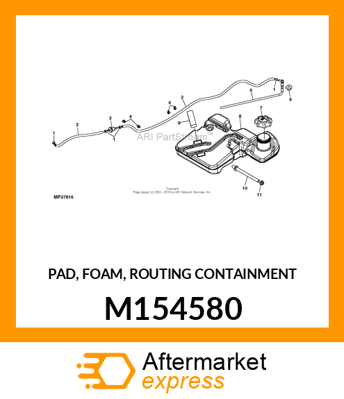 PAD, FOAM, ROUTING CONTAINMENT M154580