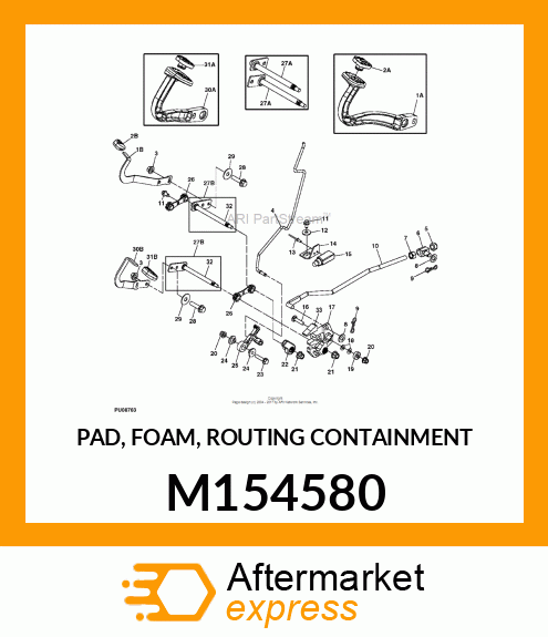 PAD, FOAM, ROUTING CONTAINMENT M154580