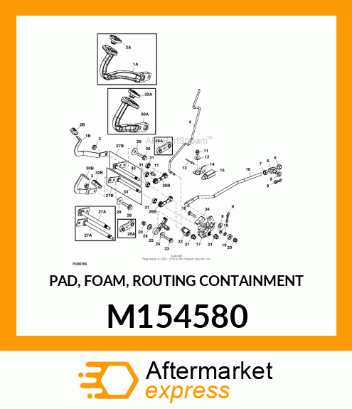 PAD, FOAM, ROUTING CONTAINMENT M154580