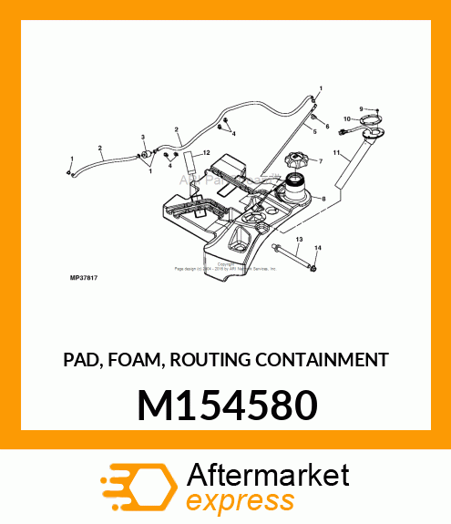 PAD, FOAM, ROUTING CONTAINMENT M154580