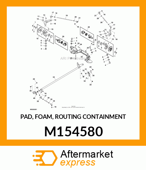 PAD, FOAM, ROUTING CONTAINMENT M154580