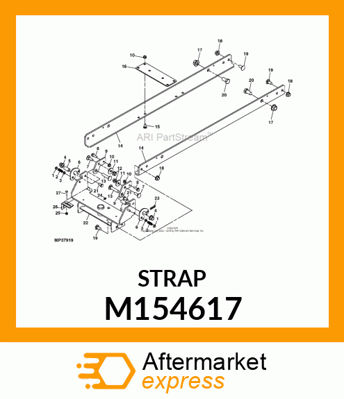 MOUNTING PARTS, MOUNT, REAR, 44 SB M154617