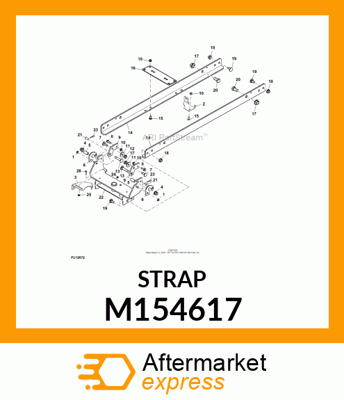 MOUNTING PARTS, MOUNT, REAR, 44 SB M154617