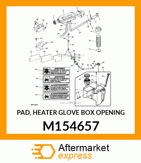 PAD, HEATER GLOVE BOX OPENING M154657