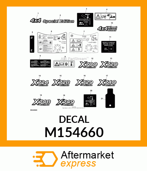 LABEL, SPECIAL EDITION X700 M154660