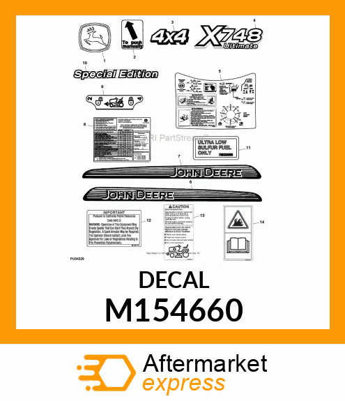 LABEL, SPECIAL EDITION X700 M154660