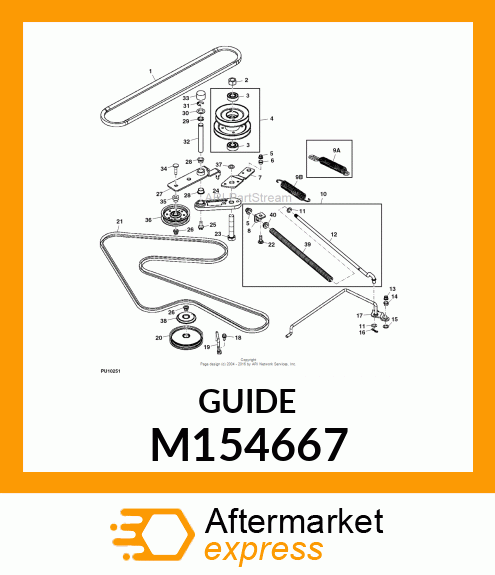 GUIDE, SECONDARY BELT (CP) M154667