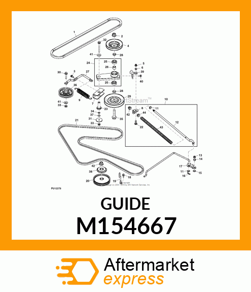 GUIDE, SECONDARY BELT (CP) M154667