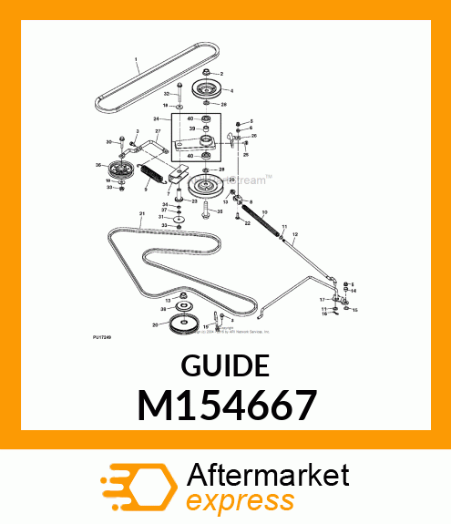 GUIDE, SECONDARY BELT (CP) M154667