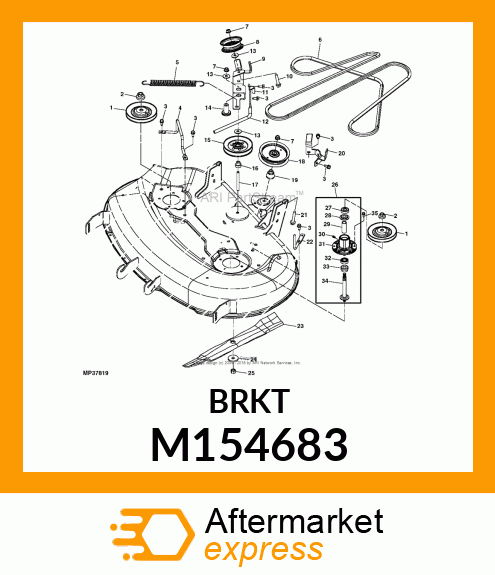 BELT GUIDE, V SHEAVE 42C CP M154683