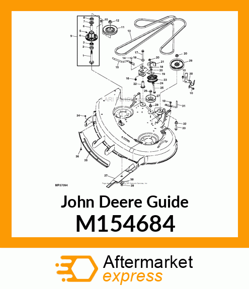 BELT GUIDE, FLAT IDLER SHEAVE M154684