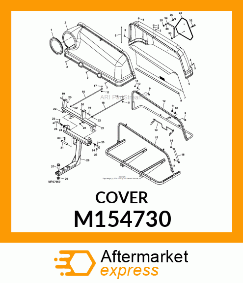 COVER, REAR HOPPER M154730