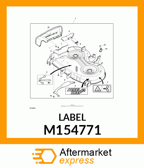 LABEL, BELT ROUTING M154771