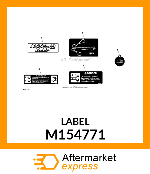 LABEL, BELT ROUTING M154771