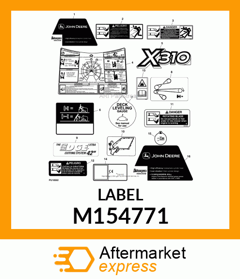 LABEL, BELT ROUTING M154771