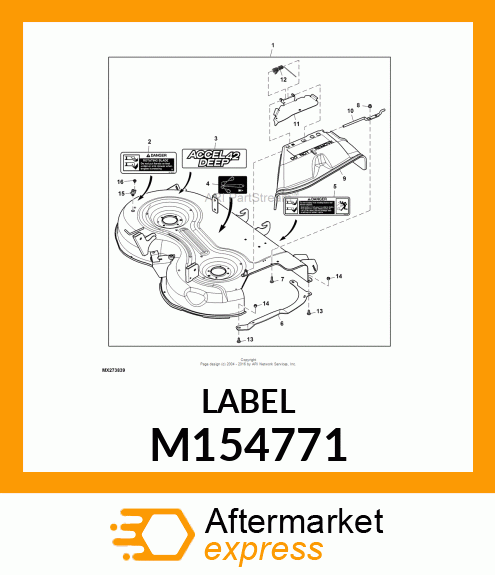 LABEL, BELT ROUTING M154771