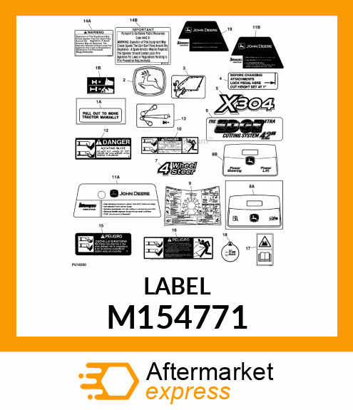 LABEL, BELT ROUTING M154771