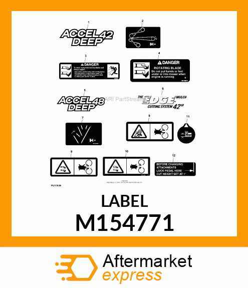 LABEL, BELT ROUTING M154771