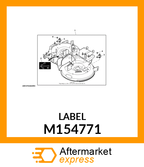 LABEL, BELT ROUTING M154771