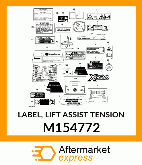 LABEL, LIFT ASSIST TENSION M154772