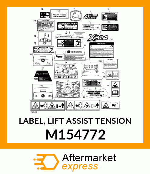 LABEL, LIFT ASSIST TENSION M154772