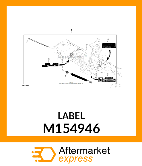 LABEL, PEDAL LOCKING M154946