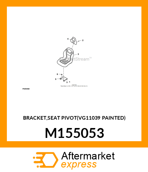 BRACKET,SEAT PIVOT(VG11039 PAINTED) M155053