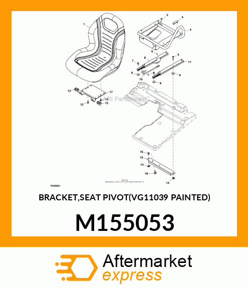 BRACKET,SEAT PIVOT(VG11039 PAINTED) M155053