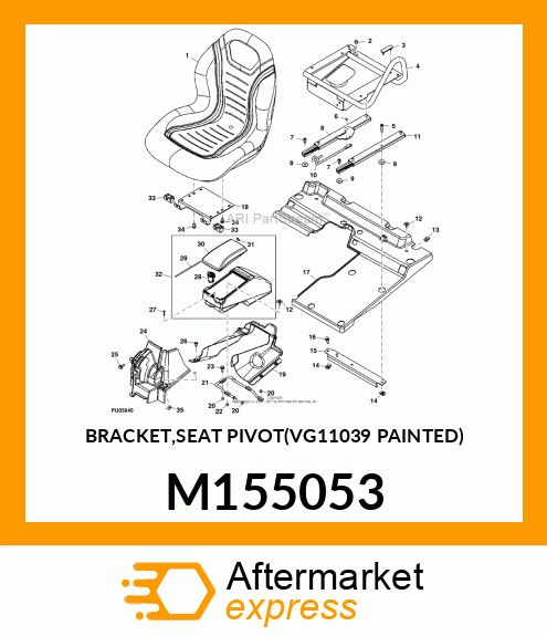 BRACKET,SEAT PIVOT(VG11039 PAINTED) M155053