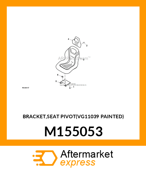 BRACKET,SEAT PIVOT(VG11039 PAINTED) M155053