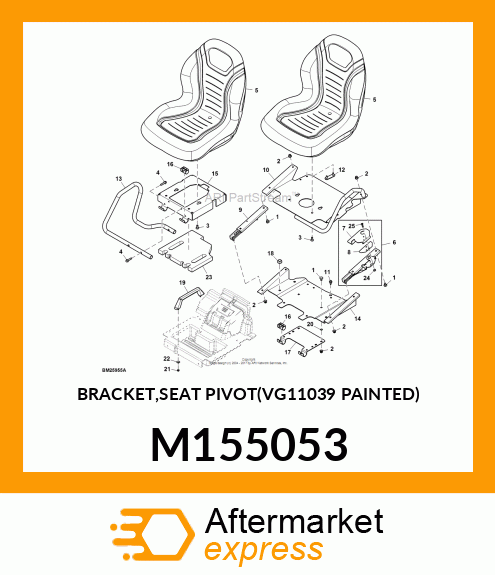 BRACKET,SEAT PIVOT(VG11039 PAINTED) M155053