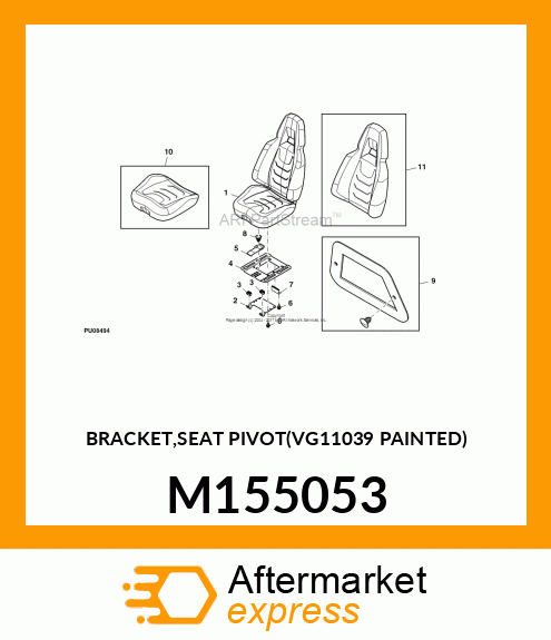 BRACKET,SEAT PIVOT(VG11039 PAINTED) M155053