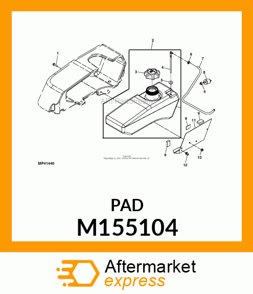 PAD, TANK RETENTION FOAM M155104