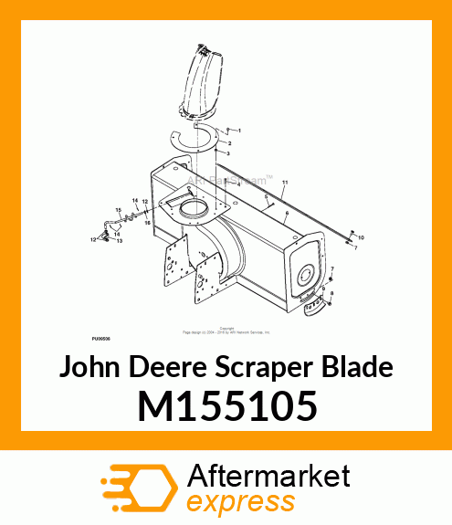 SCRAPER BLADE, BLADE, 44 SCRAPER M155105