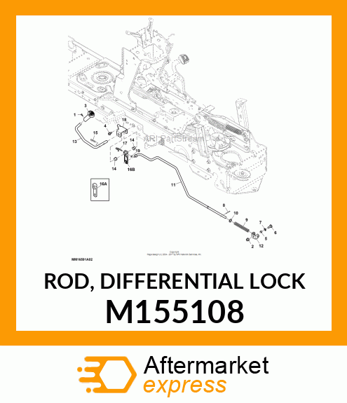 ROD, DIFFERENTIAL LOCK M155108