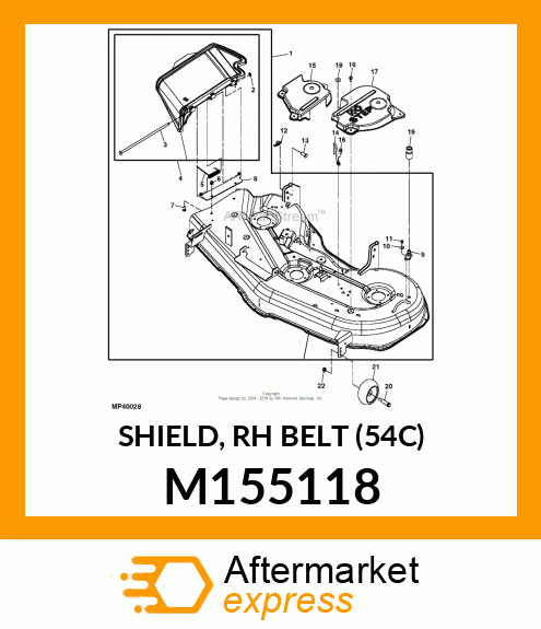 SHIELD, RH BELT (54C) M155118