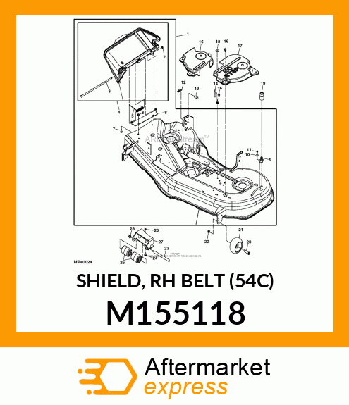 SHIELD, RH BELT (54C) M155118