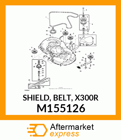 SHIELD, BELT, X300R M155126