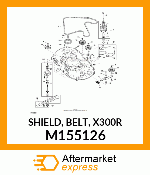 SHIELD, BELT, X300R M155126