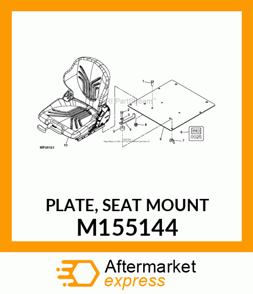 PLATE, SEAT MOUNT M155144