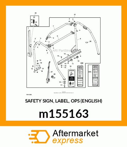 SAFETY SIGN, LABEL, OPS (ENGLISH) m155163