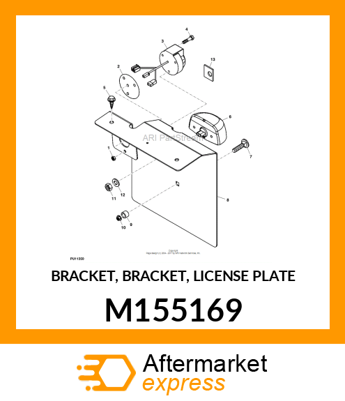 BRACKET, BRACKET, LICENSE PLATE M155169